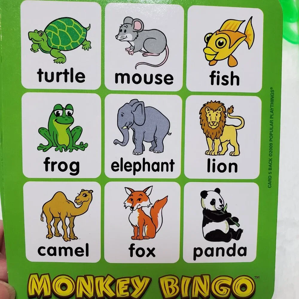 Monkey Bingo Game Kids Children Family